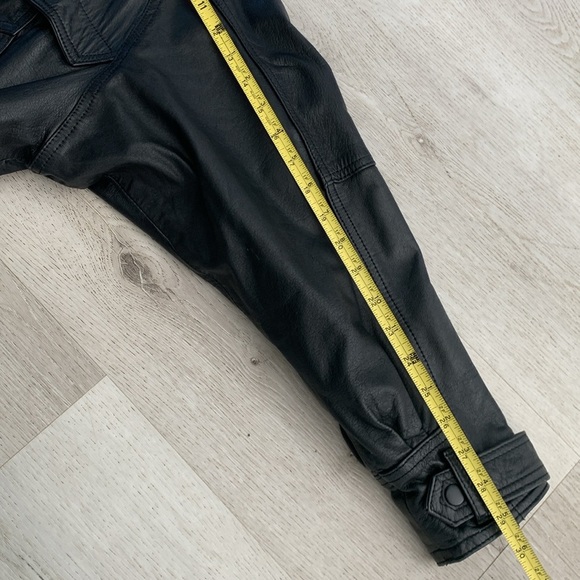Byrnes & baker Black Leather Jacket thinsulate size S moto preppy y2k vintage‎ - Picture 10 of 15